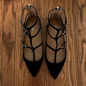Aquazzura Black Suede Flats